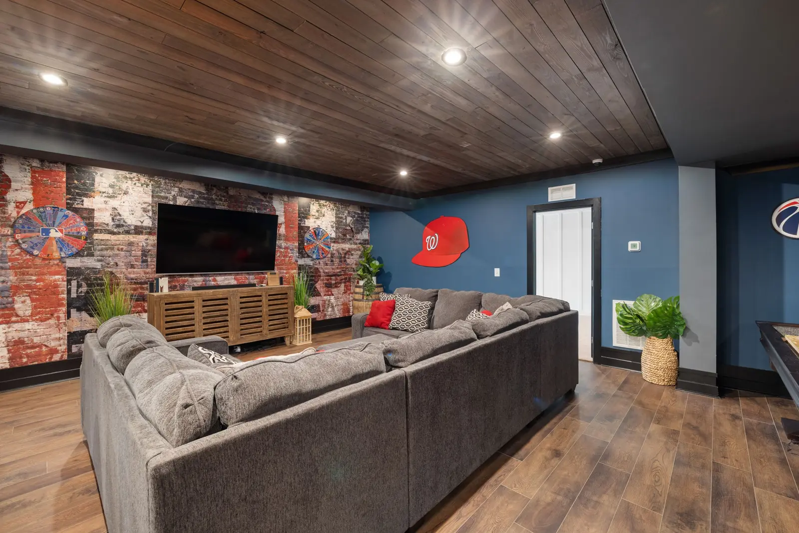 Finished basement living room